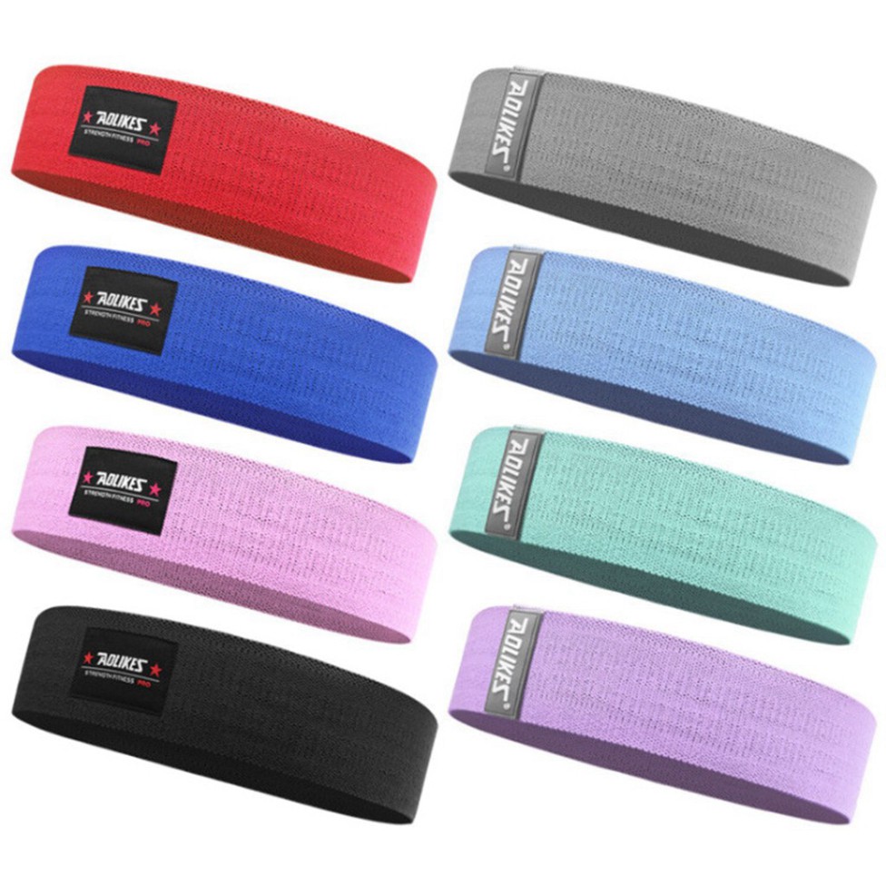 [BÁN⭐CHẠY] Dây MiniBand Tập Gym Bản Rộng Vải Latex Aolikes, Dây thun cao su kháng lực đàn hồi mini band tập chân mông A 