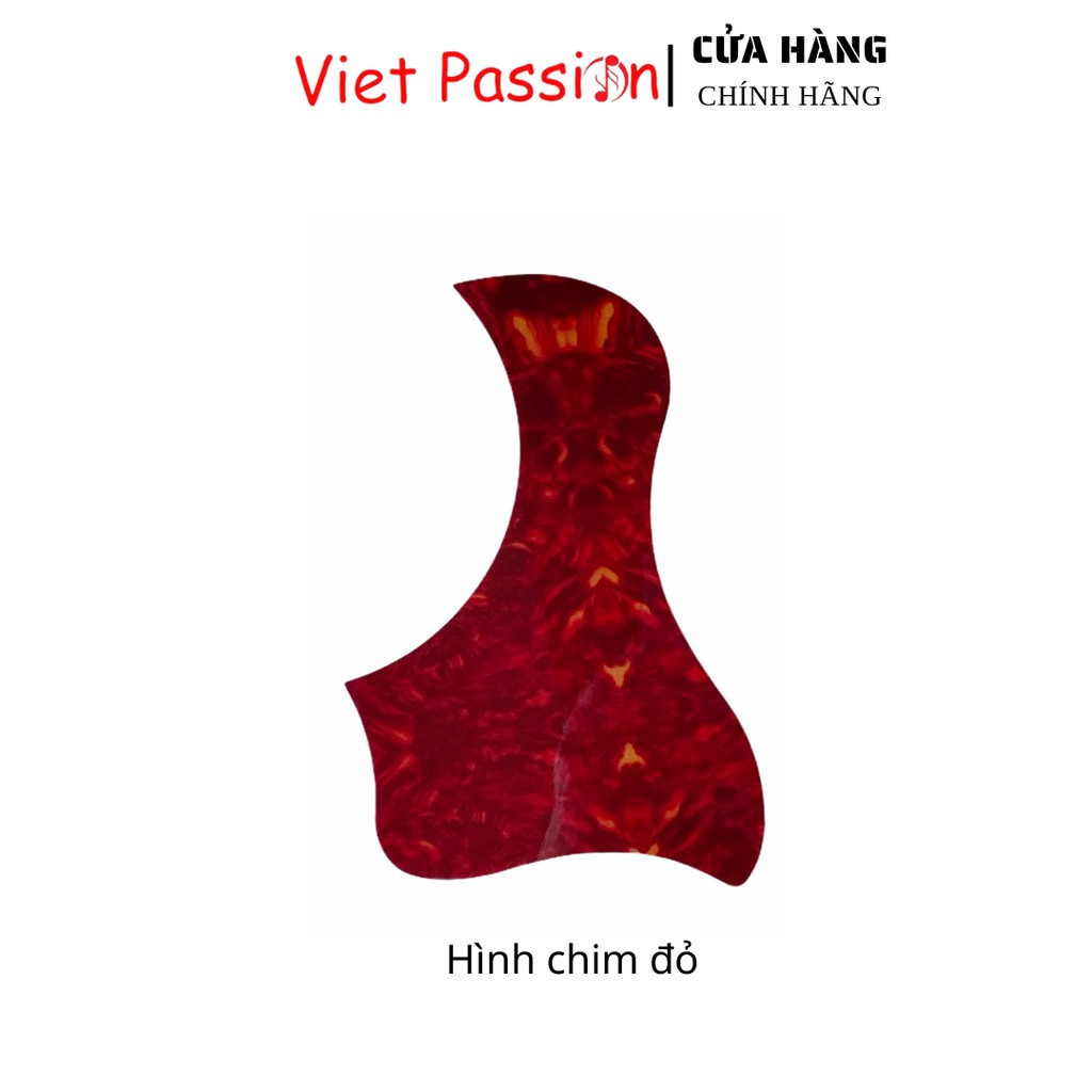 Miếng dán Hình chim đỏ chống trầy xước cho đàn guitar acoustic, classic vietpassion
