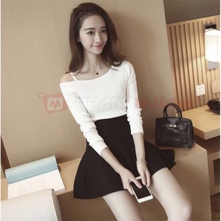 ÁO THUN NỮ TAY DÀI LỆCH VAI MS2837