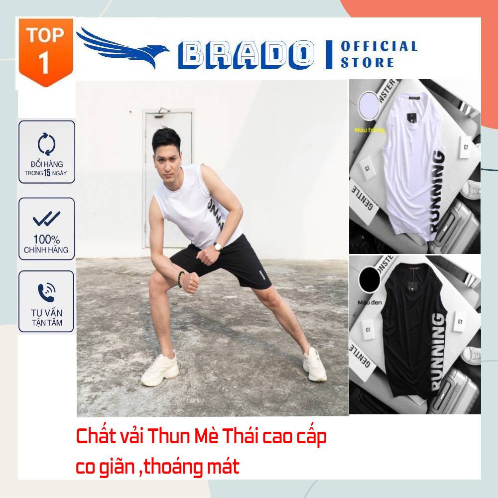 Áo ba lỗ nam 𝐑𝐔𝐍𝐍𝐈𝐍𝐆,𝐓𝐀𝐍𝐊 𝐓𝐎𝐏 chất liệu thoáng mát tập gym, đi bộ ,chơi thể thao
