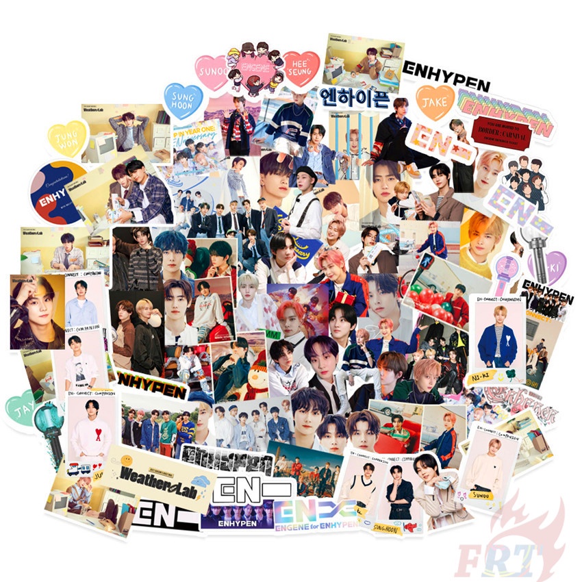 Bộ 100 Cái/Bộ ❉ Hình Dán Enhypen Series 02 ❉ Decal Dán Tường Thời Trang Chống Nước Hình Kpop Superstar Singer