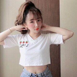 Áo Croptop cổ Tim (Có Video)