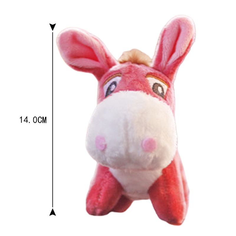 Móc khóa hình lạc đà nhồi bông mềm mại màu cầu vồng xinh xắn