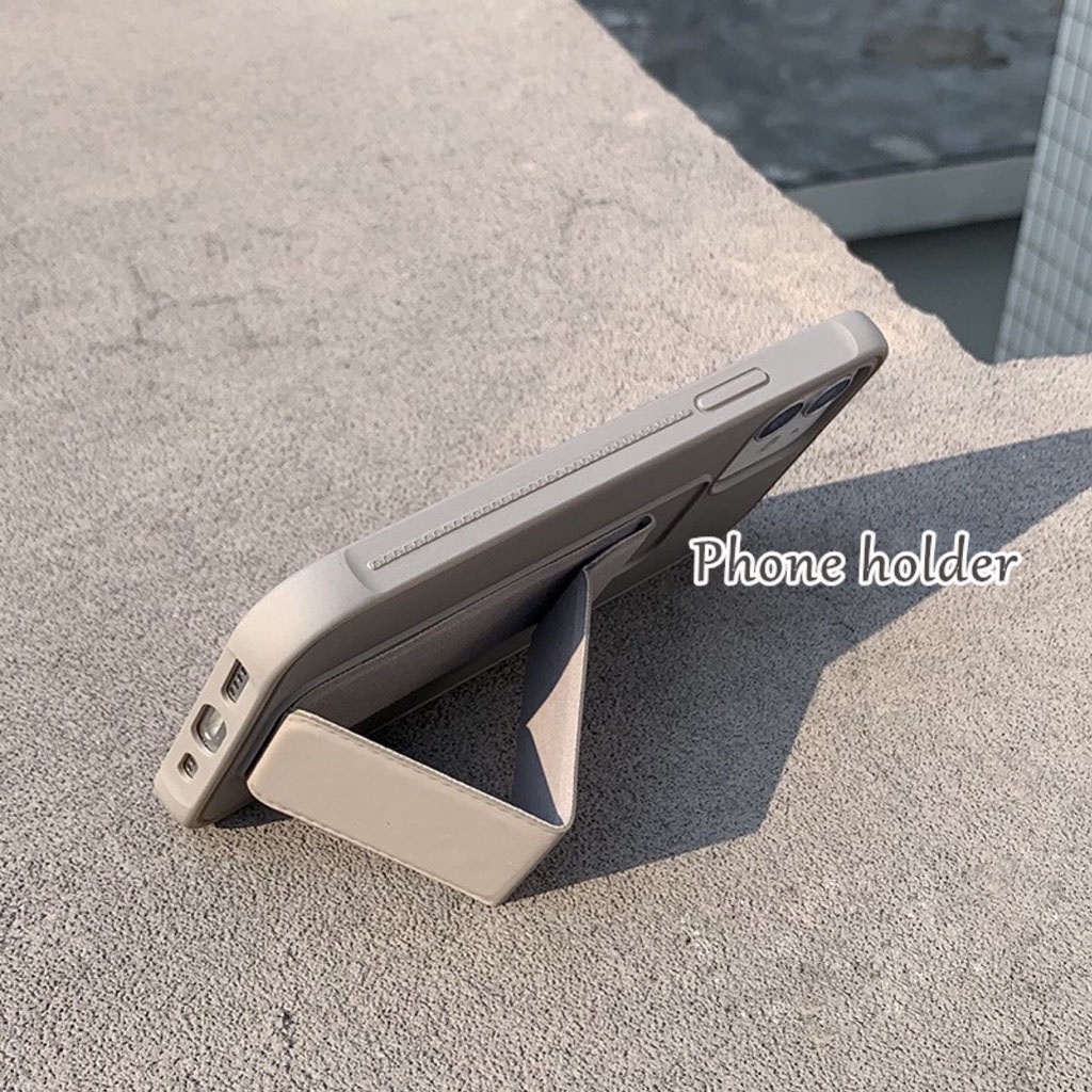 Ốp Điện Thoại TPU + PC Có Giá Đỡ Cho iPhone 1413 Pro Max 12 12 Pro Max 12 mini 11 6 7 8 Plus XS Max XR