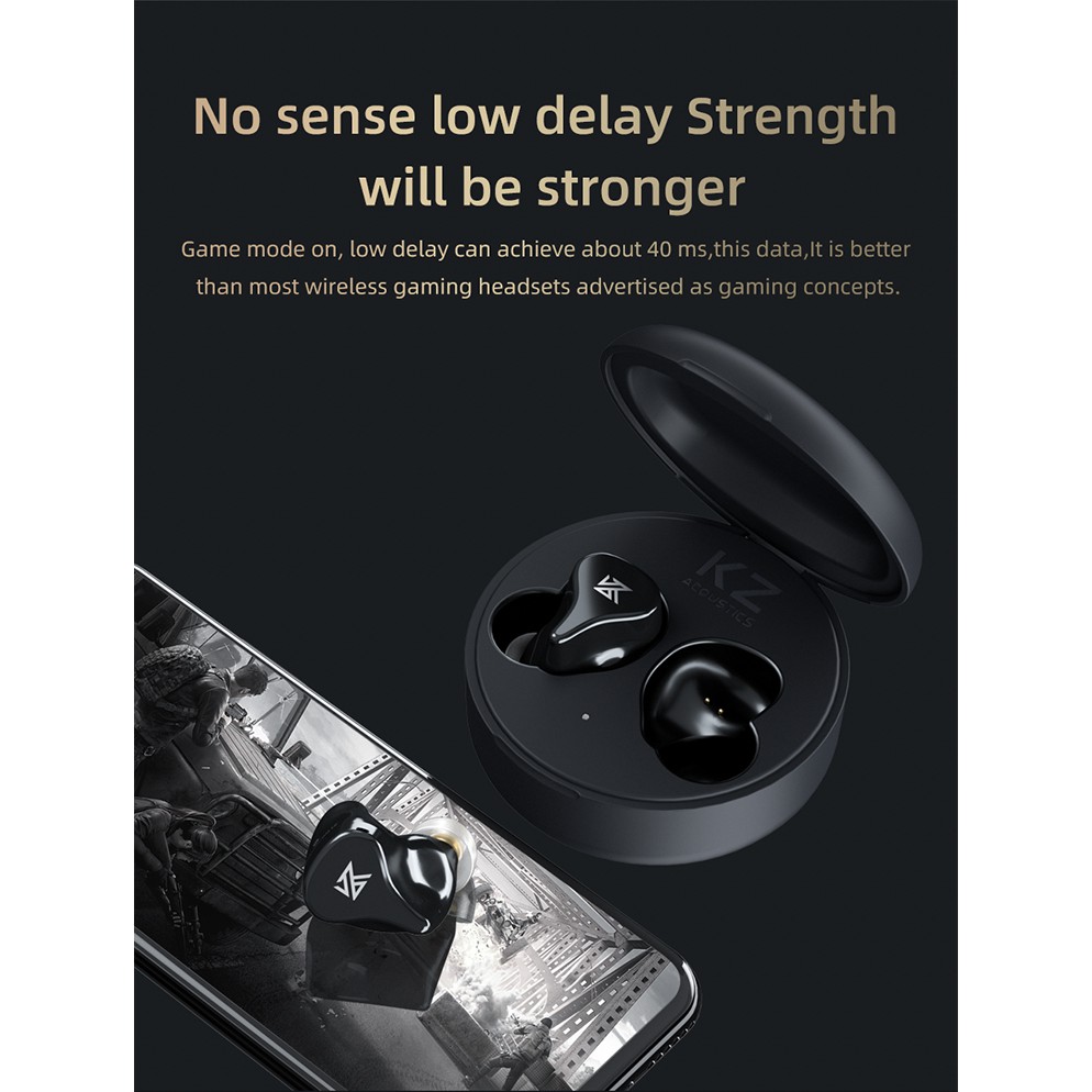 Tai Nghe Bluetooth 5.2 Không Dây Dùng Chơi Game Kz Z1 Pro Tws Cho Z1 S2 S1 / S1D E10 Sa08 Cca Cx4 Cx10