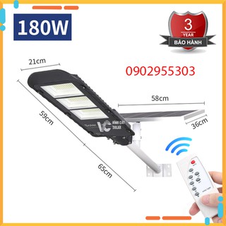 Đèn đường led năng lượng mặt trời liền thể chính hãng ZL , vỏ nhôm , kính cường lực 180w _ ZL79180 _ BH 3 năm