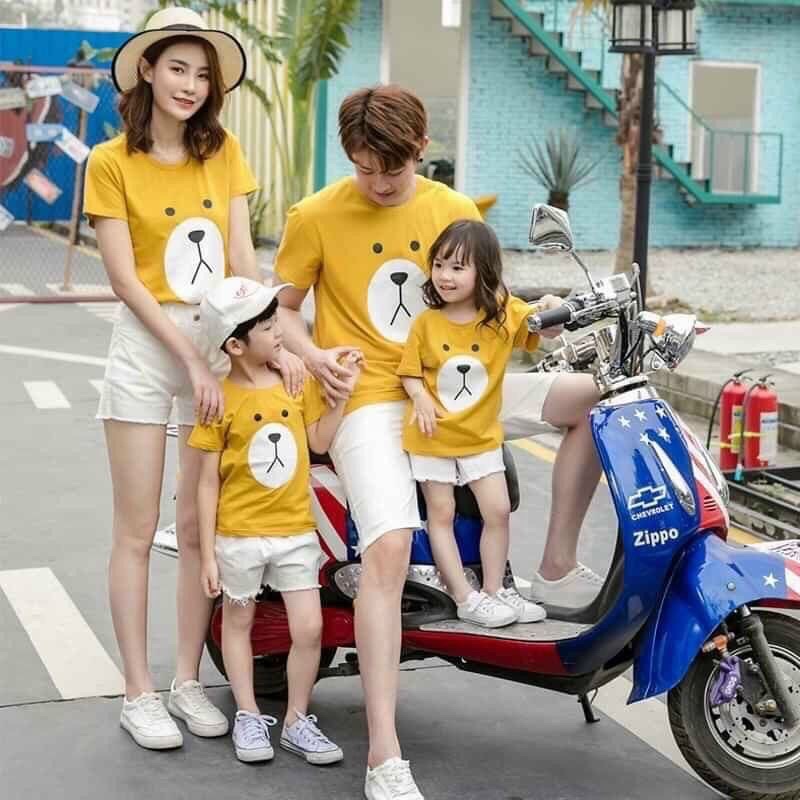 Áo Gia Đình Đi Biển Đi Chơi, Áo Thun Cổ Tròn Vải Mềm Mịn Mát Mẻ Thấm Hút Mồ Hôi