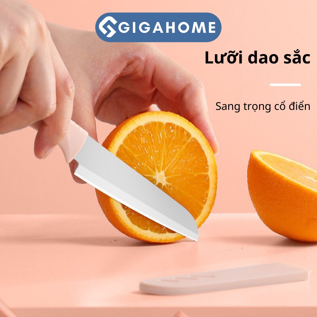 Bộ 3 Dao Nhà Bếp Cắt Gọt Trái Cây,  Bổ Táo Lê Thành 8 Miếng Tiện Lợi GIGAHOME 8762