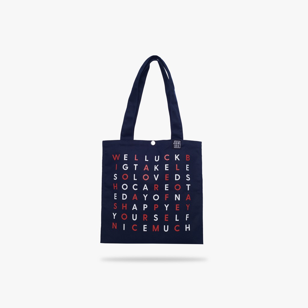 [LAST CHANCE] Túi tote vải canvas in ô chữ làm quà tặng Crossword Tote JAMLOS