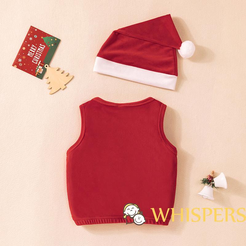 Áo Thun Ba Lỗ + Nón Ông Già Noel Cho Bé