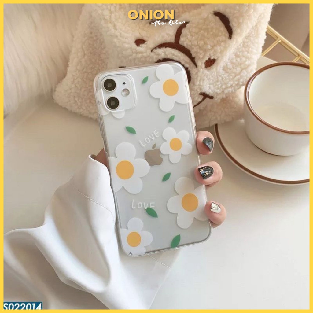 Ốp Onion hoa cúc daisy vintage dành cho iPhone 6 6s 6 plus 7 8 7 Plus 8 Plus X Xs Xr XsMax iPhone 11 11 Pro 11 Promax