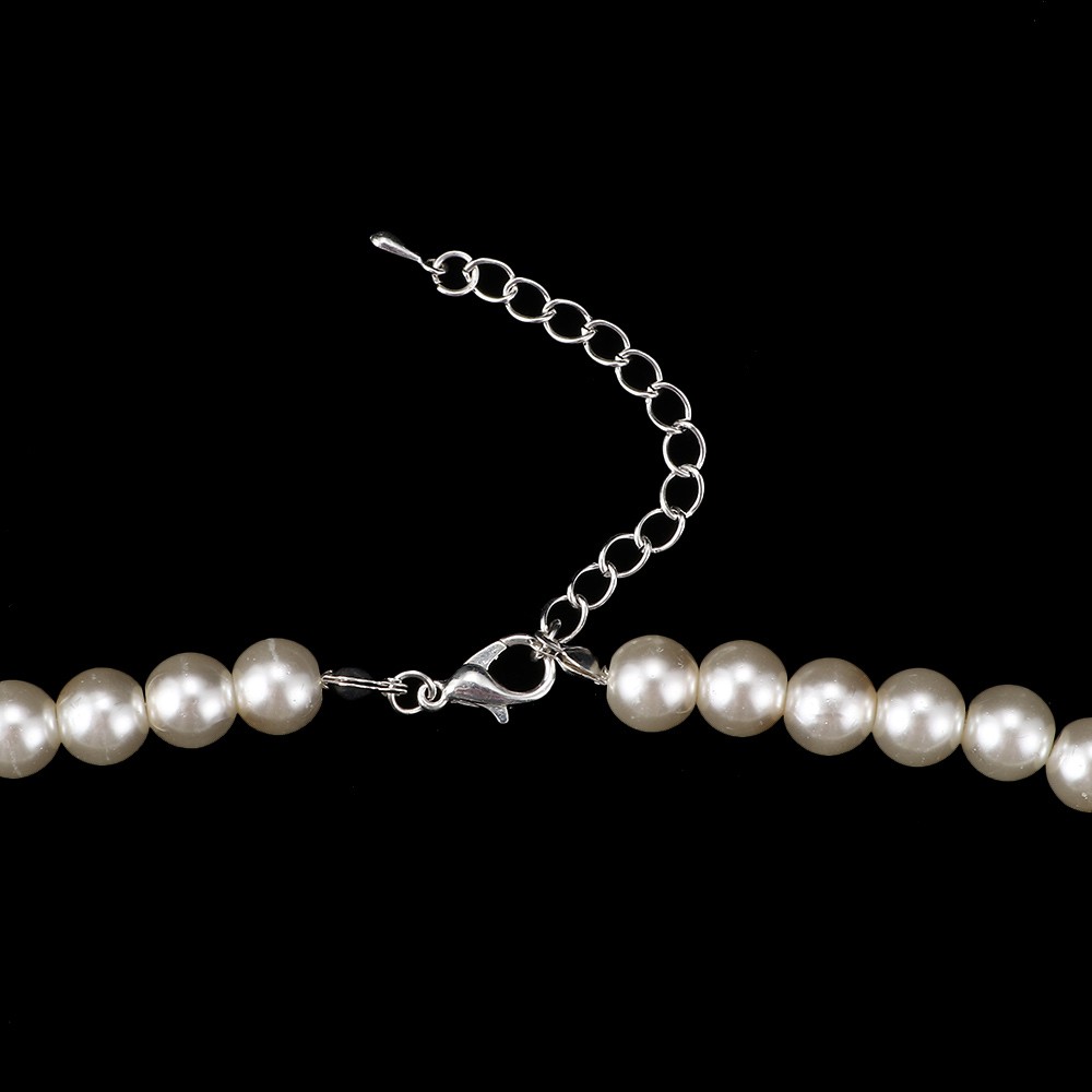 Bộ trang sức cô dâu mạ bạc đính hạt ngọc trai