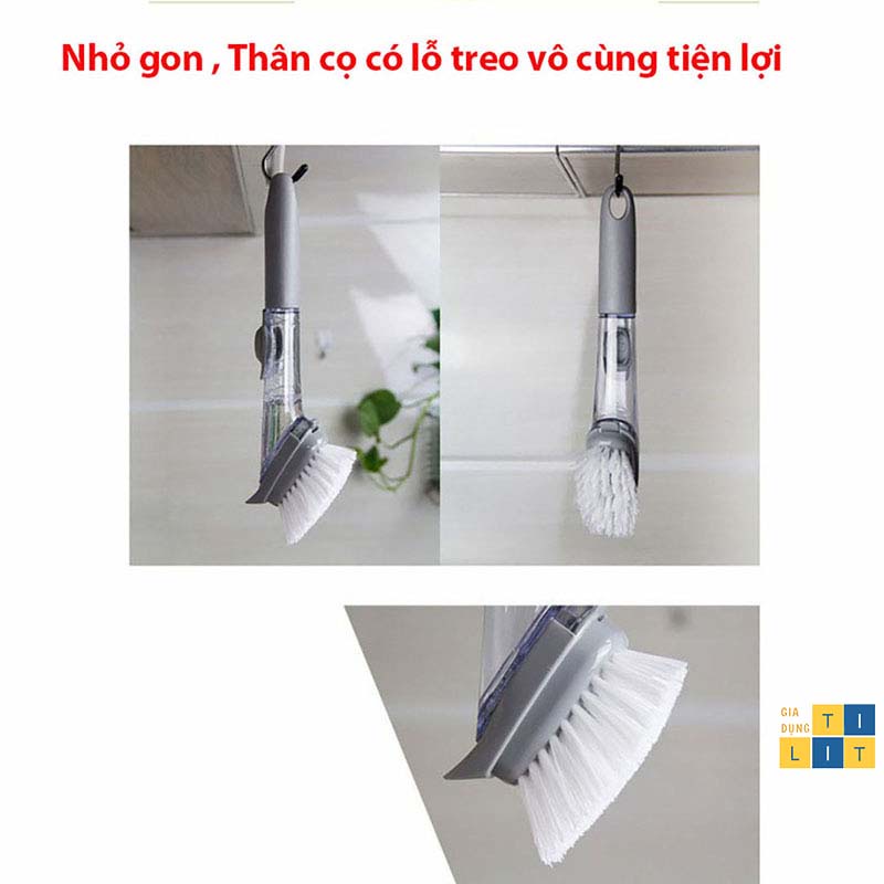 Cọ rửa chén thần kỳ kitchen tools clean up + 1 Đầu Mút Mềm (CHỔI CỌ RỬA CHÉN)