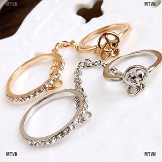 Nhẫn Nữ Trơn Đính Đá Độc Đáo