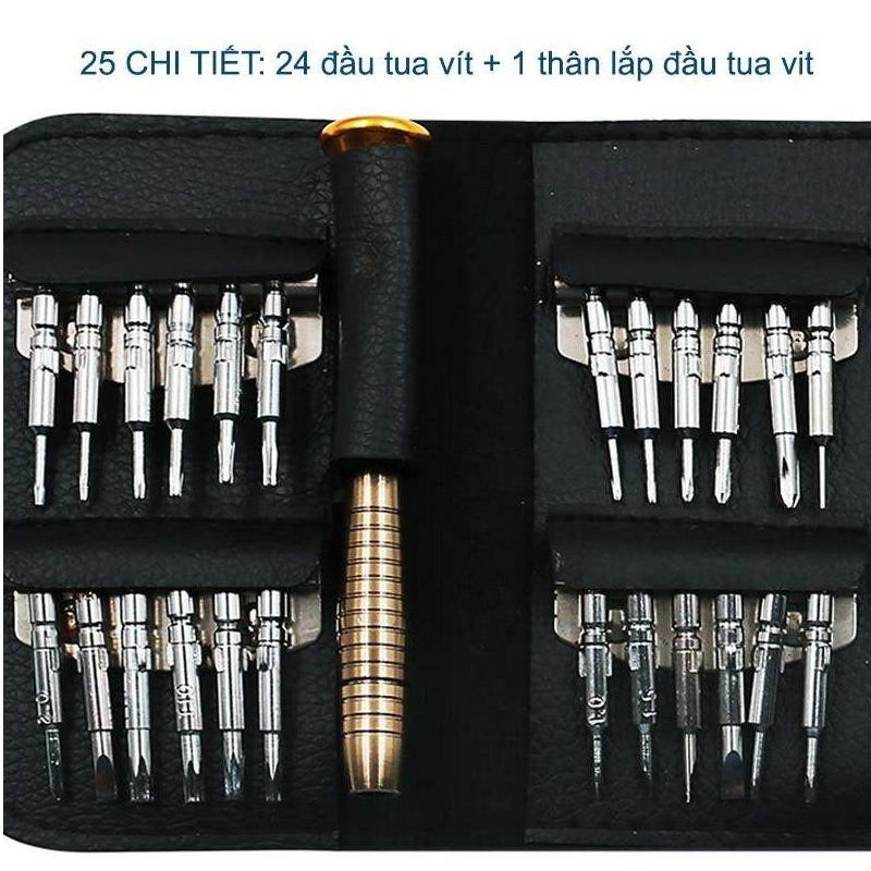 Bộ Tua Vít Đa Năng Tua Vít 25 Đầu Trong 1 Screwdriver Mẫu HOT Độ cứng cao và bền đầu không bị toè sau nhiều lần sử dụng