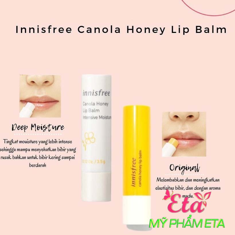 Son dưỡng môi Innisfree CANOLA HONEY Lip Balm chiết xuất mật ong chống môi khô và nứt nẻ | BigBuy360 - bigbuy360.vn
