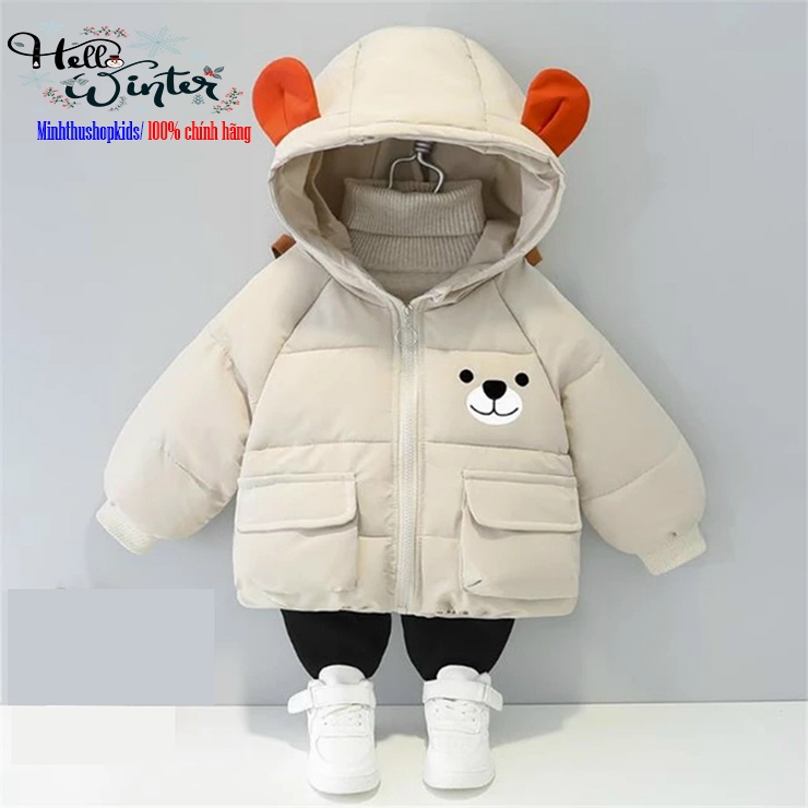 Áo Phao Gấu Bé trai/Bé gái form 8-18kg-QATE 322