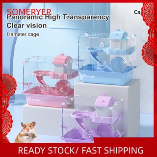 Lồng nhựa trong suốt nuôi chuột hamster nhiều màu sắc tùy chọn dễ thương DIY