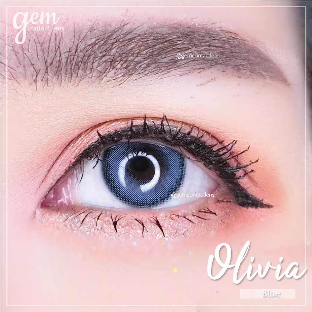 [ĐỦ ĐỘ] áp tròng OLIVIA BLUE - Ẩm Cao 55% - HSD 6 Tháng - Lens Xanh Viền Mỏng Hottrend Dễ Make Up Tự Nhiên Mắt Nhạy Cảm