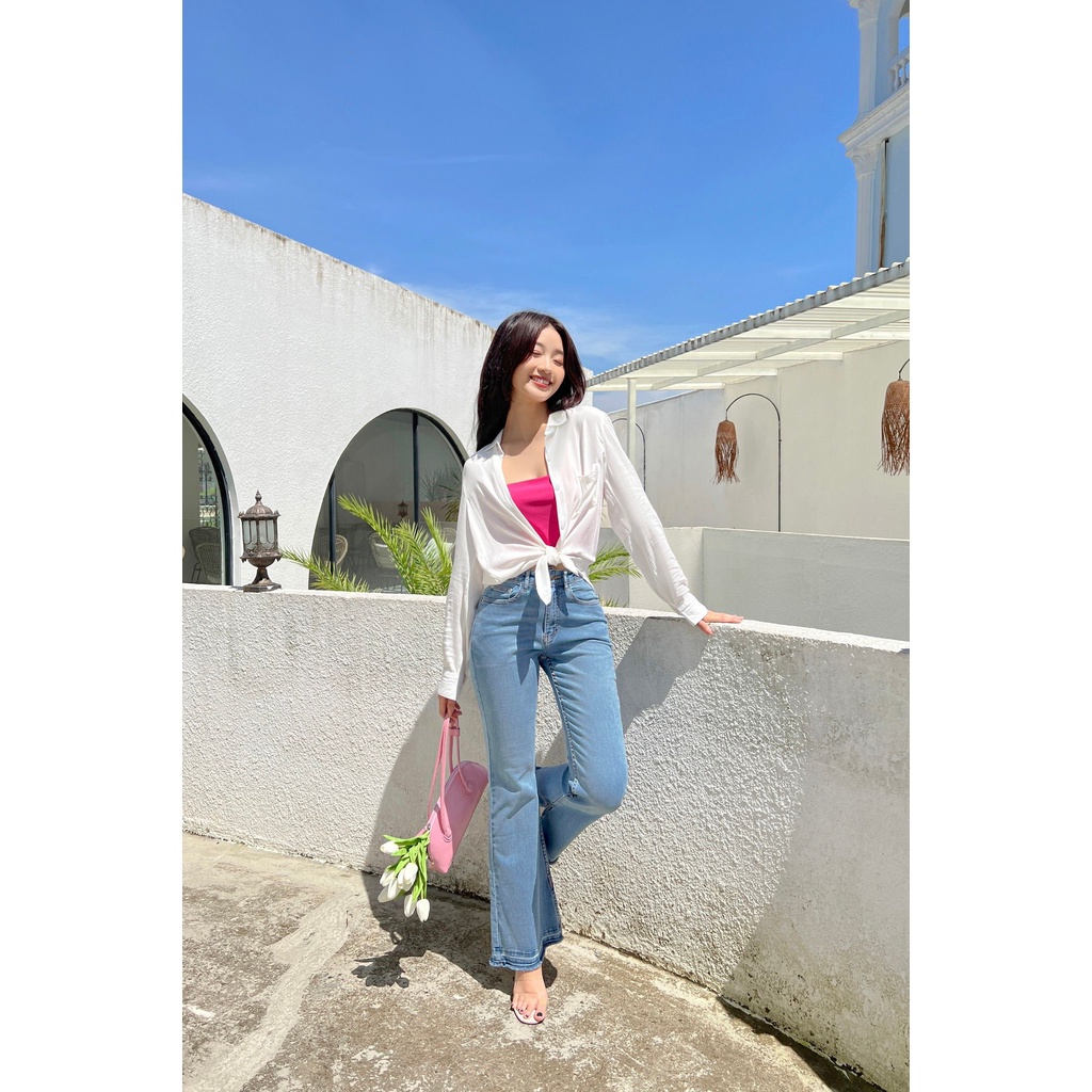 OLV - Quần Ripped Flare Jeans