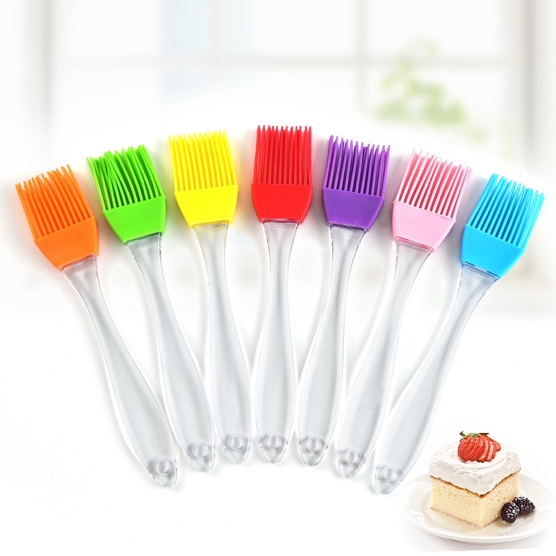 Set 2 món cọ quét dầu và cây phết kem làm bánh LOẠI XỊN - Combo chổi phết dầu silicon và phới trộn bột, phết bơ, vét kem