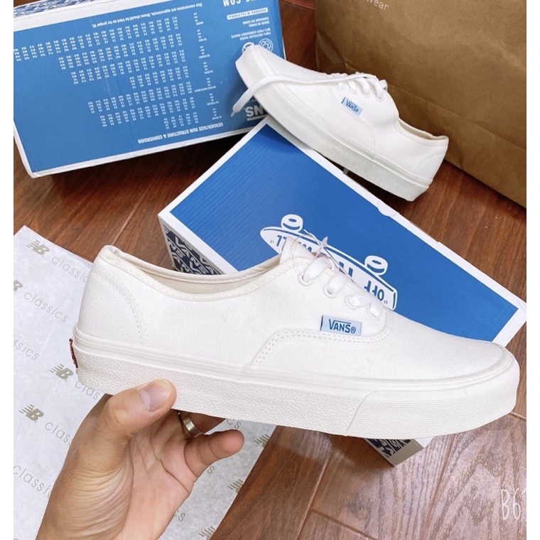 Giày vans classic trắng buộc dây hàng 1:1 chất lượng [ Full box + Móc Khóa + Freeship ] | BigBuy360 - bigbuy360.vn