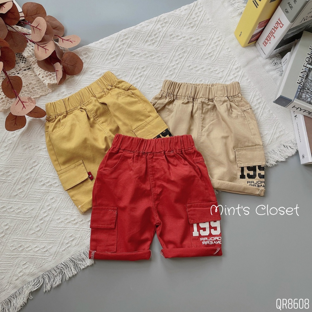 Quần Kaki Túi Hộp HipHop Cho Bé Trai MINTSCLOSET Mint's Closet Size Từ 0 - 3 tuổi - QR8608