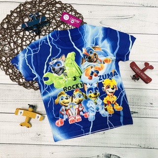 Áo thun lạnh in hình 3D chó cứu hộ bé trai Sale