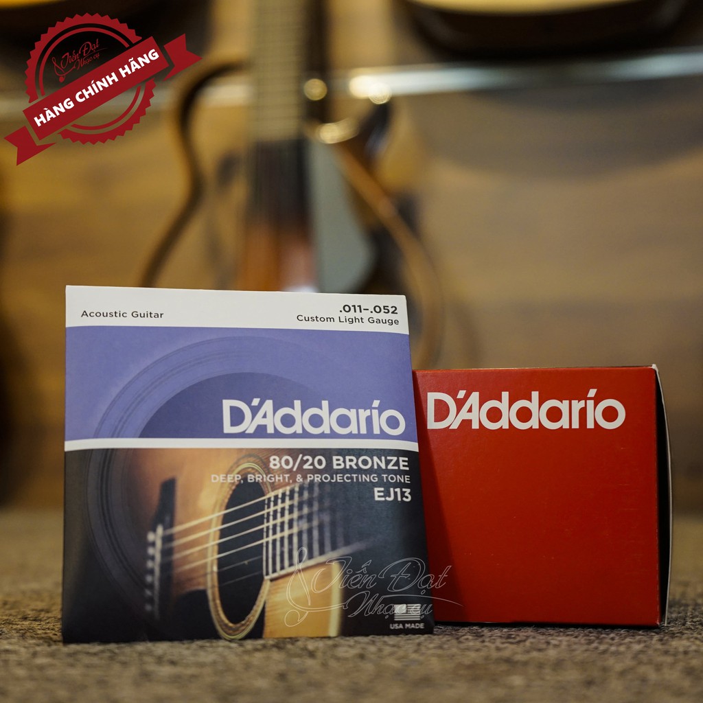 Bộ Dây Đàn Guitar Chính Hãng Acoustic D'Addario EJ13, EJ26, ULTRAPACK EJ910- EJ26 - Tặng Kèm 2 Pick Gảy