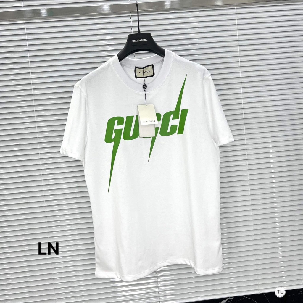 [ SẴN HÀNG +GIÁ RẺ ] Áo Phông Nam Nữ  Gu.cci in Chữ Xanh Phong Cách Thời Trang 4 mùa Quang Minh