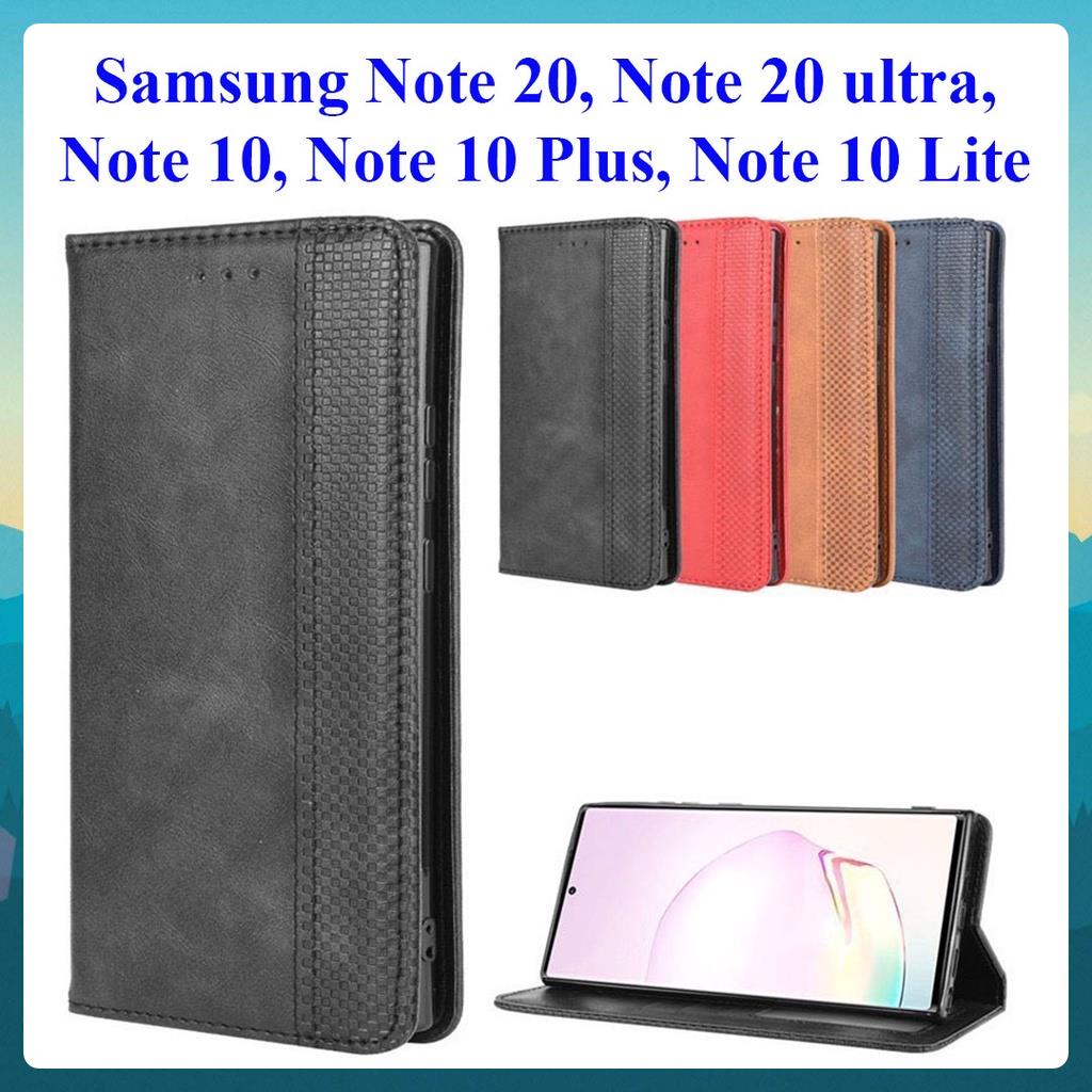 [Bao Xịn] Bao da dạng ví Samsung Note 20, Note 20 ultra, Note 10, Note 10 Plus, Note 10 Lite nắp gập
