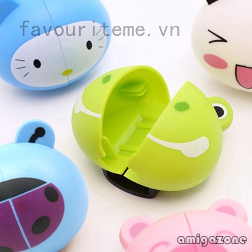 favouriteme Móc dán tường treo bàn chải đánh răng hoạt hình dễ thương hút chân không