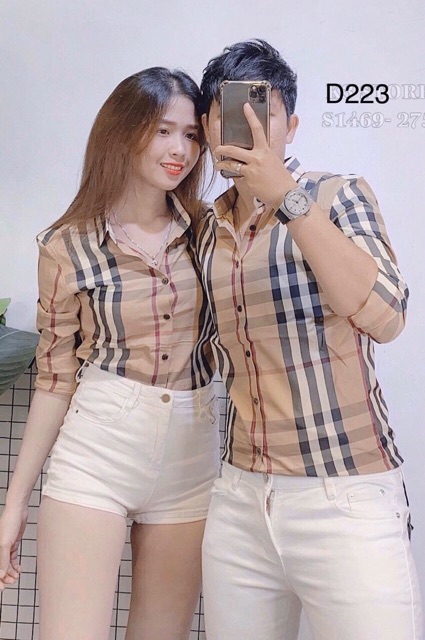 Áo sơ mi lụa cặp