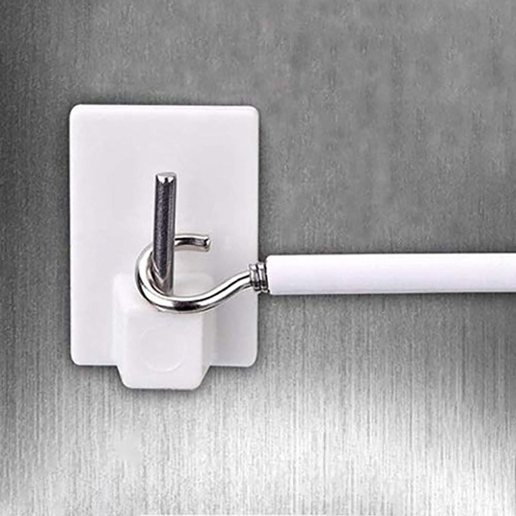 Móc Treo Rèm Cửa Bằng PVC Tự Dính Hình Chữ Nhật Cho Nhà Bếp Nhà Tắm Giá Đỡ