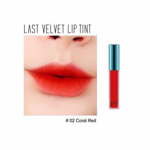 BbiA Dạng Kem Last Velvet Lip Tint #02 Đỏ Cam