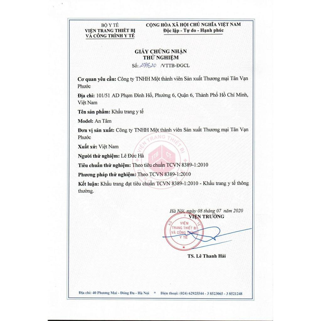 Khẩu trang cho bé cua An Tâm - Túi 10 cái