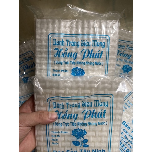 Bánh tráng vuông Trảng Bàng Tây Ninh xuất khẩu 200g mỏng dẻo không cần nhúng nước