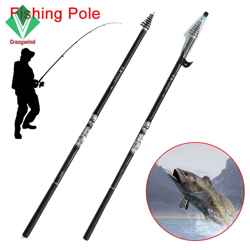 Cần Câu Cá Bằng Sợi Carbon 2.7 / 3.6 / 4.5 / 5.4 / 6.3m