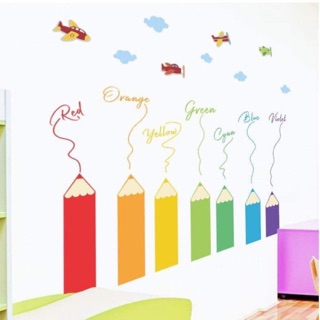 [ RẺ VÔ ĐỊCH ] Decal dán tường bút chì sắc màu