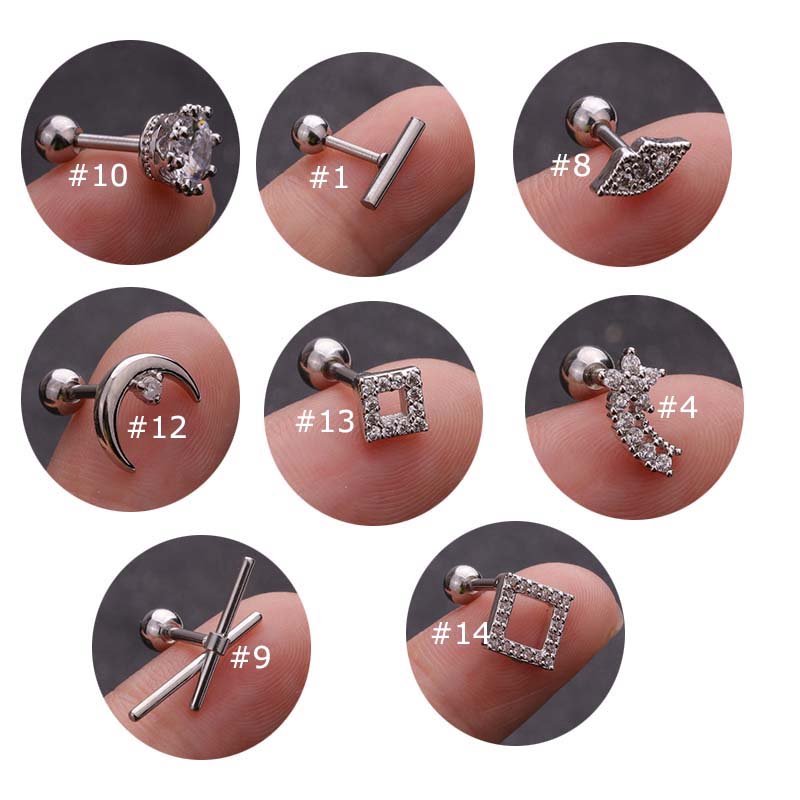 Khuyên Tai Thép Không Gỉ 16g Dày 6mm