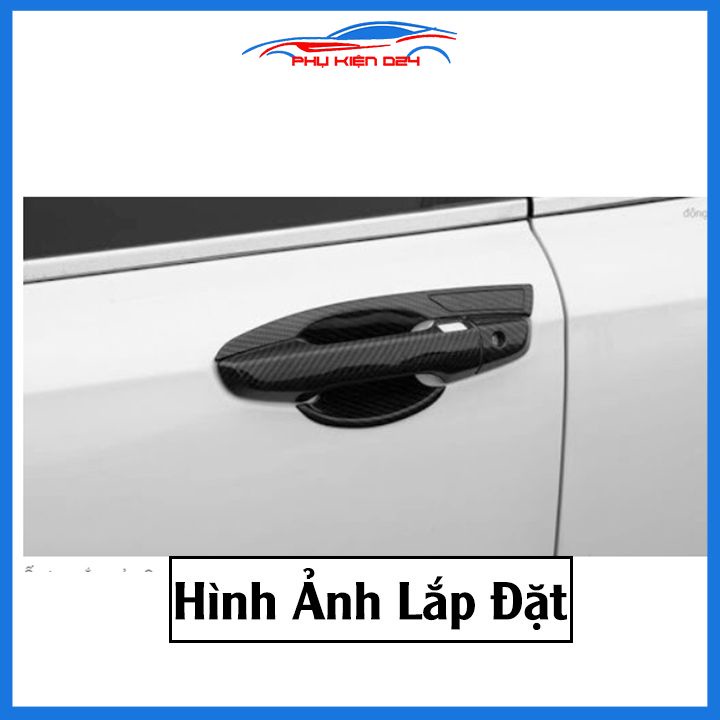 Ốp tay hõm Fadil 2019-2020-2021-2022-2023-2024 vân carbon, mạ crom chống trầy bảo vệ cửa xe ô tô