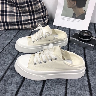 (HÀNG CÓ SẴN) Giày sneaker nâng đế vải canvas nam nữ basic