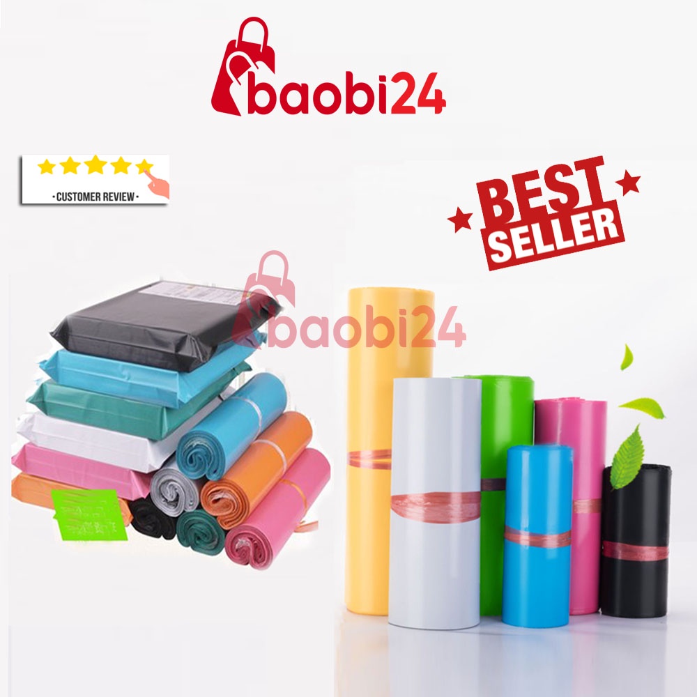 [Mã BMBAU50 giảm 10% đơn 99k] Baobi24 Túi gói hàng niêm phong cao cấp Cuộn 100 túi size nhỏ và vừa