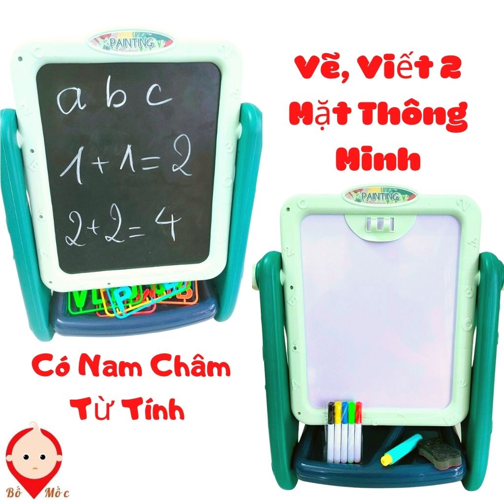 Bảng Vẽ Viết 2 Mặt Chân Chữ A  Loại To Chất Liệu ABS Cao Cấp Cho Bé Phát Triển Trí Não - Shop Bố Mốc