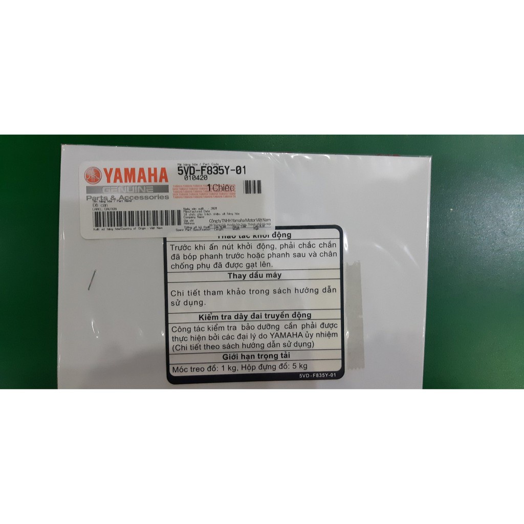 Tem hướng dẫn sử dụng Yamaha