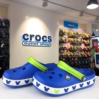 Crocs Xăng đan Đi Biển Đục Lỗ Hoạ Tiết mickey Xinh Xắn Dành Cho Bé Trai Và Bé Gái