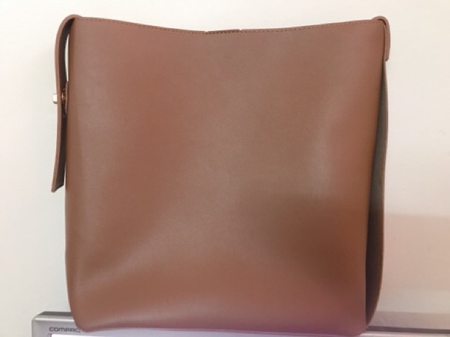 Túi tote dađeo vai kèm ví nhỏ, quai cách điệu vừa a4 - P008