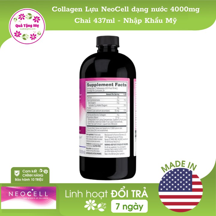 Collagen Lựu NeoCell dạng nước 4000mg Chai 437ml - Nhập Khẩu Mỹ | BigBuy360 - bigbuy360.vn