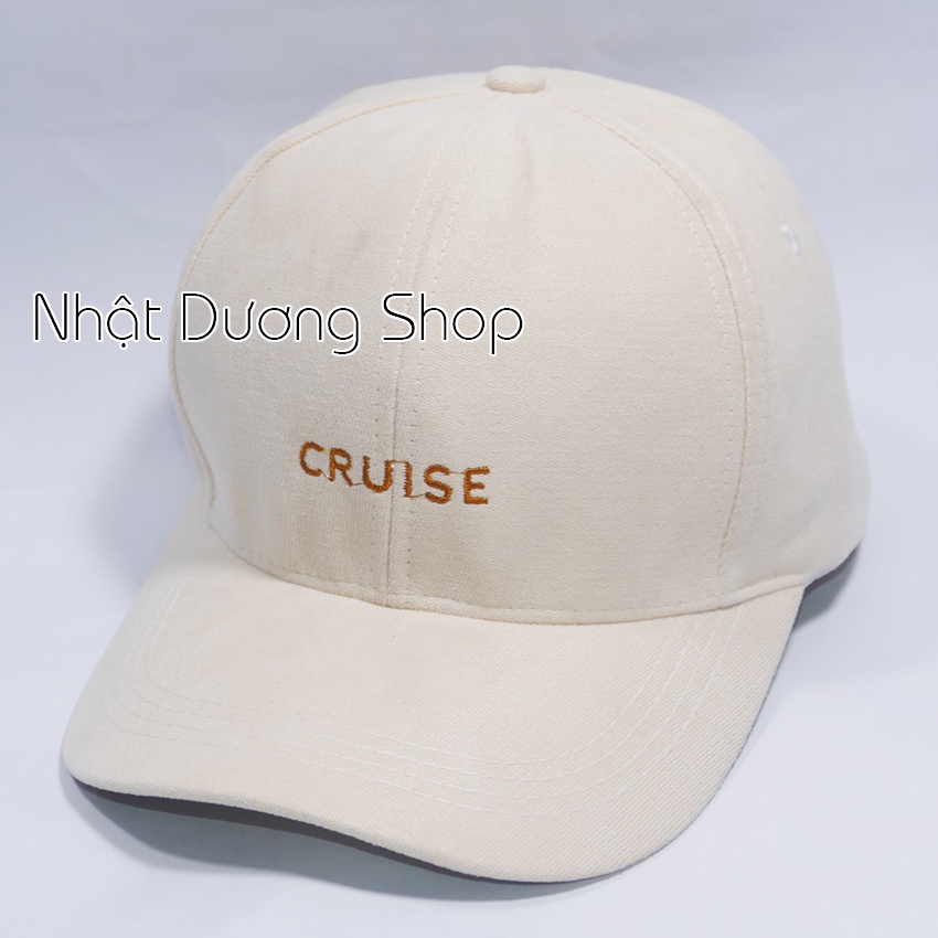 Mũ lưỡi trai ❤️ Nón kết thêu chữ CRUISE chất kaki cao cấp form unisex nam nữ
