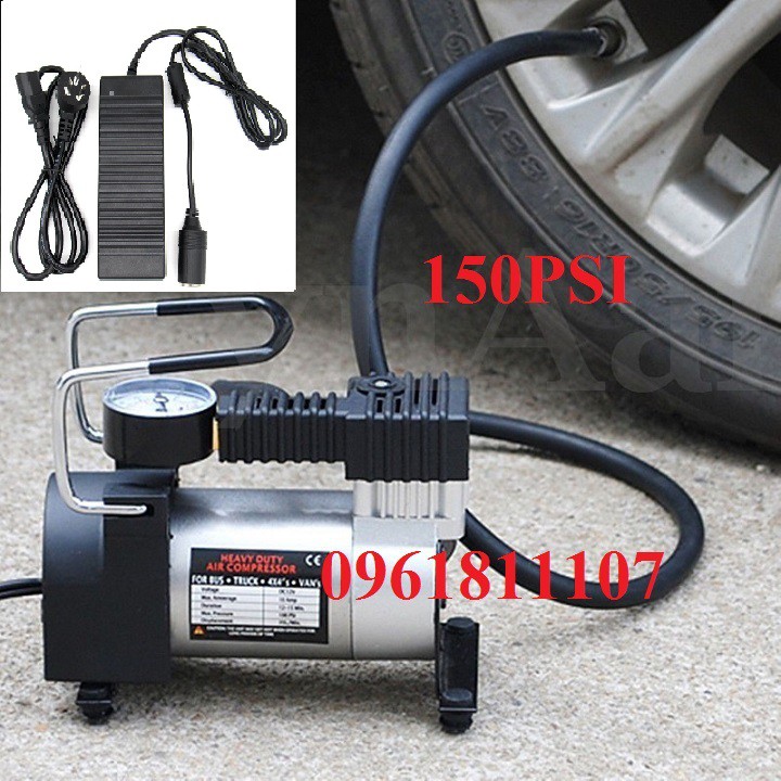 Combo máy bơm lốp ô tô 220V
